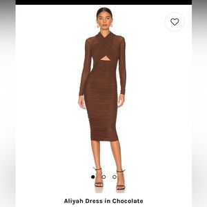 Aliyah Dress in Chocolate by Bardot